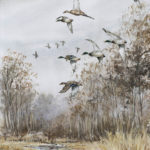 Vol de colverts - Aquarelle - 30x20 - A0259