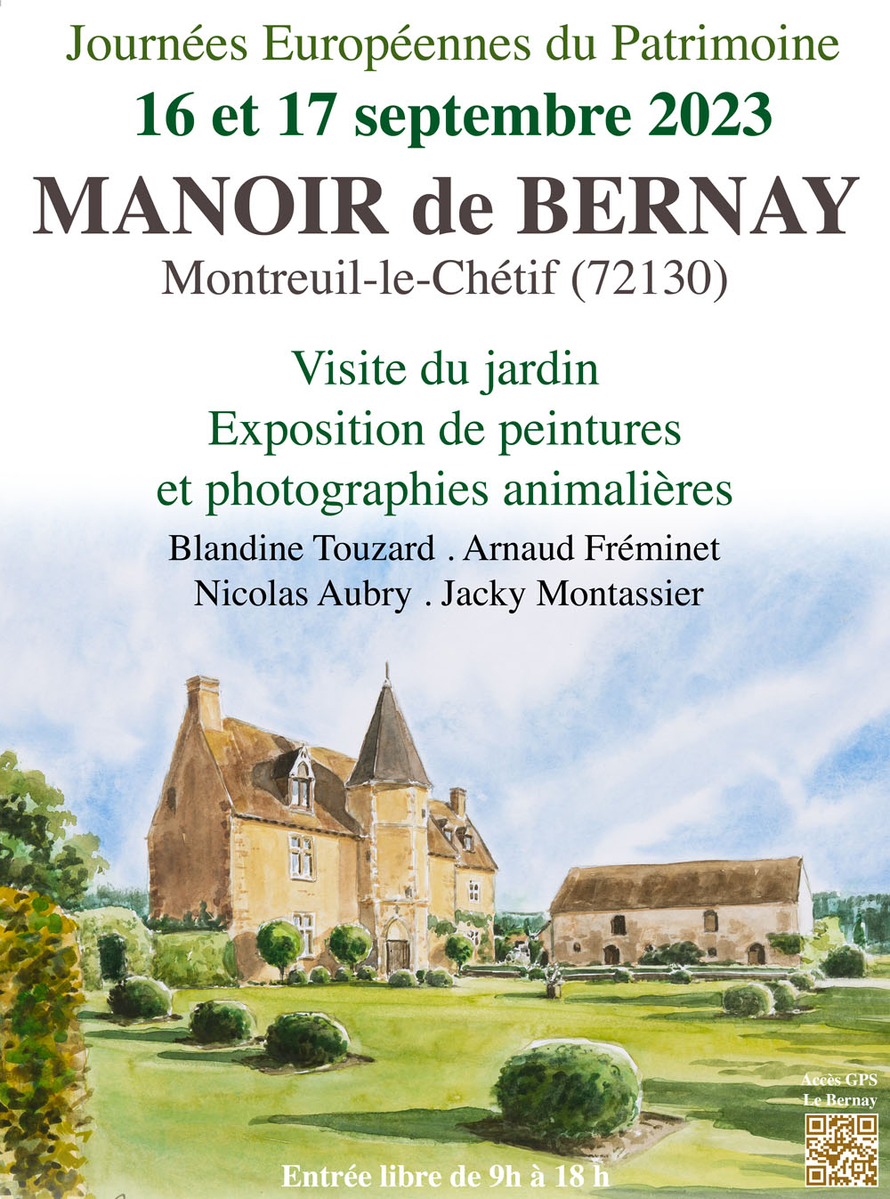Exposition journées du patrimoine 2023 au manoir deBernay